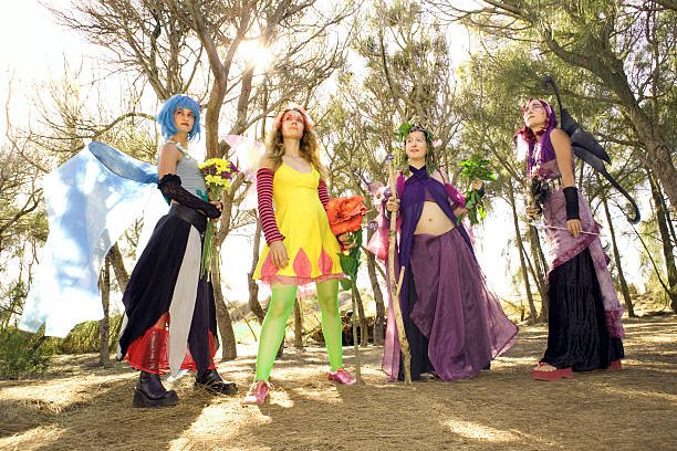 Festival guests dancing at the faerie ball