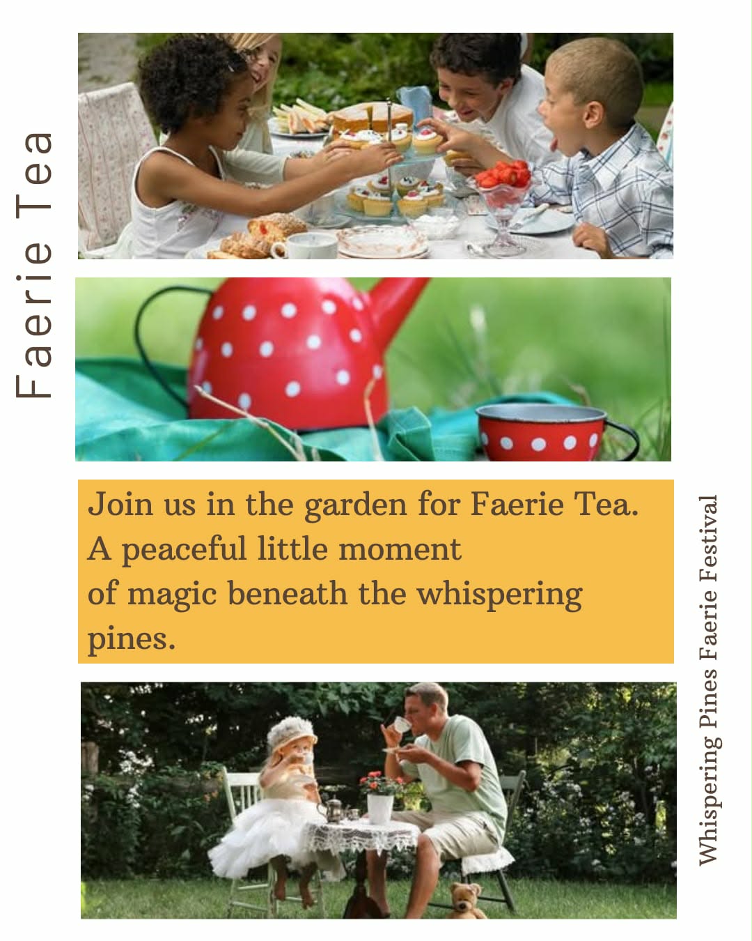 Faerie festival entertainment surrounded by bright woodland scenery